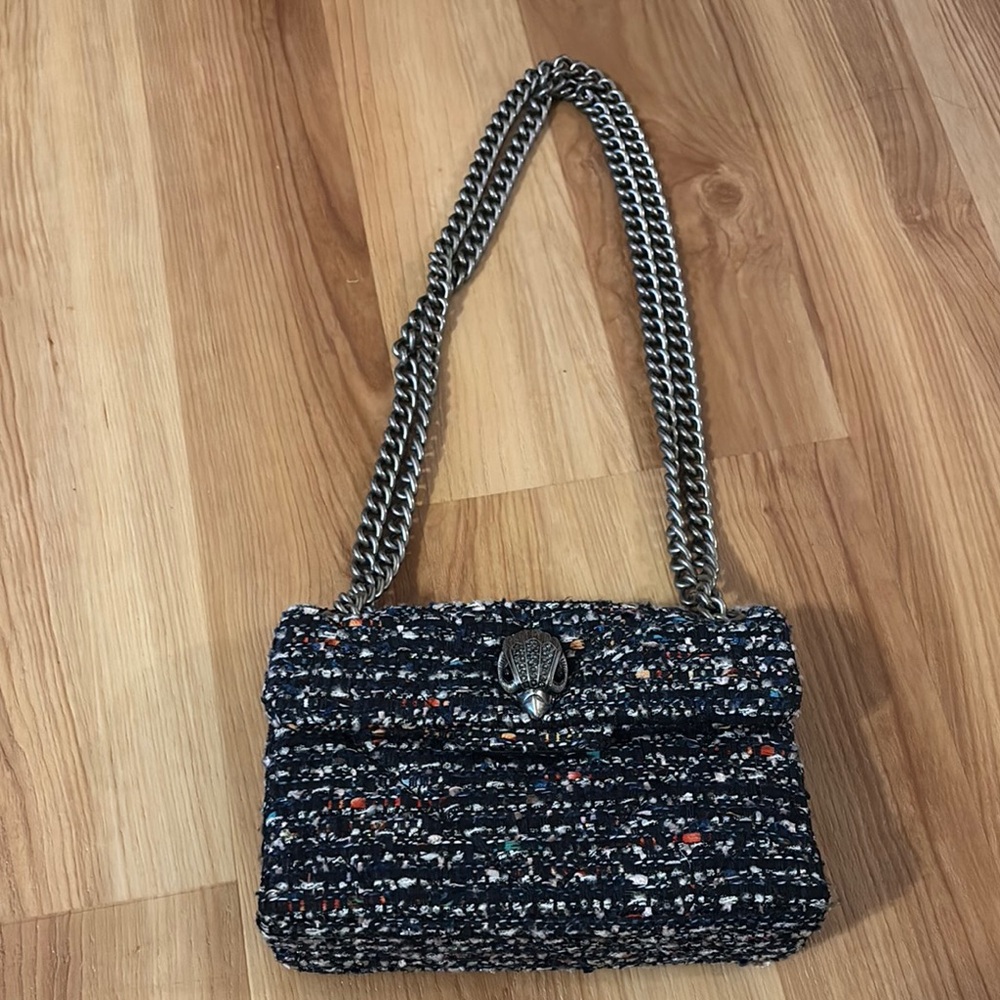 Kurt Geiger Multicolor Tweed Bag with Silver Chain